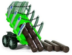 Rolly Toys Anhänger Spielzeug mit Baumstämmen - Trettraktor Zubehör