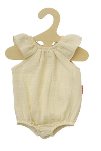 Heless Puppenbody Bio-Baumwolle ecru mit Rüschen 28-35 cm