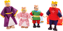 BigJigs Puppenhauspuppen königliche Familie Holzspielzeug