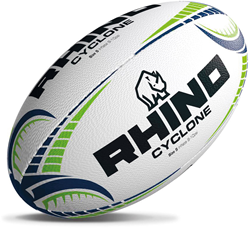 Rhino Rugbyball Cyclone weiß Größe 5 Training langlebig Grip