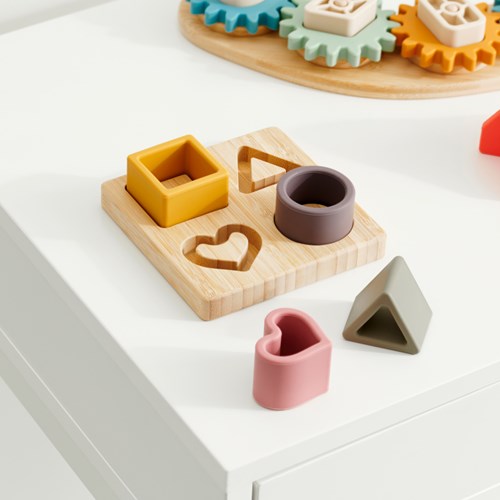 TickiT Silikon Formpuzzle Lernspielzeug Erdfarben-3