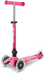 Micro Kinderroller Mini Micro Deluxe faltbar LED pink 2-6 Jahre