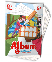 Sabbiarelli Sandmalerei Album Bella Italia 15x20 cm 5 Stück kreatives Spielzeug