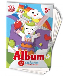 Sabbiarelli Sandmalerei Album Einhörner Kreativset 15x20 cm