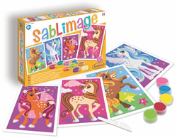 Sentosphère Kreativset Einhorn Sandbilder für Kinder Bastelspaß