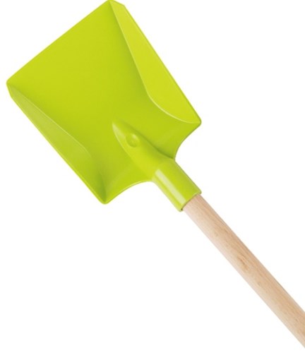 Androni Giocattoli Kinderschaufel grün - Kunststoff Schaufel mit Holzstiel 76 cm