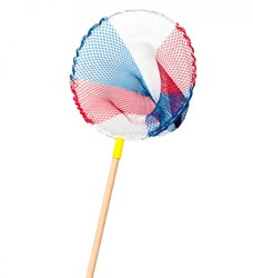 Giobas Kescher blau mit Holzstiel - Outdoor-Spielzeug für Kinder