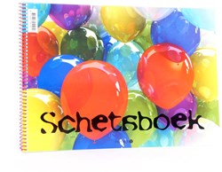 Planet Happy Skizzenbuch Ballon A4 - Zeichenbuch für Kinder 20 Blatt