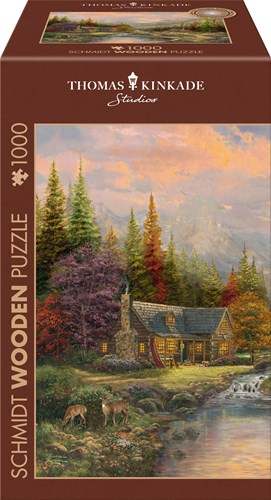 Schmidt Holzpuzzle - Bergkulisse mit Bach - 1000 Teile-2