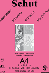 Schut Skizzenpapier A4 Zeichenblock 180g 70 Blatt für Kinder