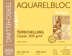 Schut Aquarellpapier Terschelling 24x30 cm 200g 20 Blatt Malen