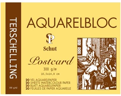 Schut Aquarellpapier Terschelling 10,5x14,8 cm 300g 20 Blatt Postkarte