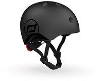 Scoot & Ride Kinderhelm Fahrradhelm XS schwarz mit LED und Magnetverschluss