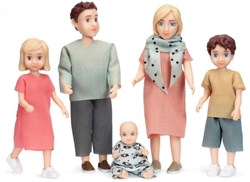 Lundby Puppenhaus Familie Charlie Set - 5-teilige Puppenhauspuppen