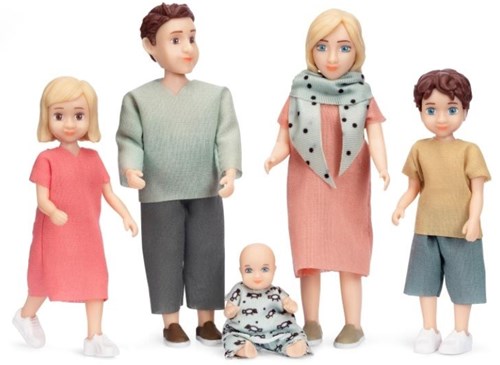 Lundby Puppenhaus Familie Charlie Set - 5-teilige Puppenhauspuppen