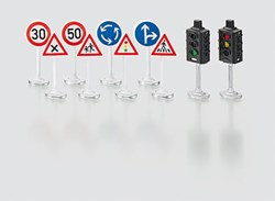 Siku Spielzeug Verkehrsset Schilder und Ampeln Kunststoff Multicolor
