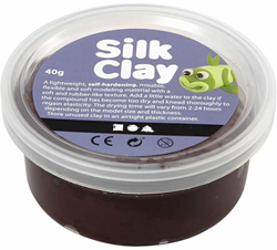 Silk Clay Modelliermasse braun 40 Gramm flexibles kreatives Spielzeug