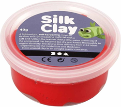 Silk Clay Modelliermasse rot 40 Gramm - selbsthärtende flexible Knete