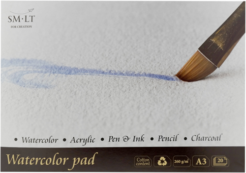 SMLT SMLT Aquarelblok A3 260gr 20 vel