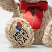 Steiff Teddybär Jimmy Plüsch Kuscheltier Happy Birthday beige 35 cm Geburtstag-2
