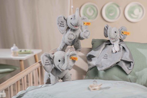 Steiff Plüsch Musikdose Ellie Elefant, hellgrau - 25 cm Kuscheltier-2