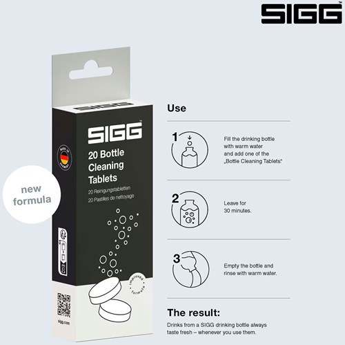 SIGG Flaschen Reinigungstabletten 20 Stück Reinigungs-Tabs für Trinkflaschen-3