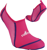 SwimTech Schwimmsocken Junior Pink mit Silikongriff - Größe 33-37