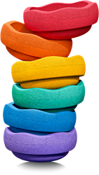 Stapelstein Stapelstein Rainbow Basic Lila - 6 Steine
