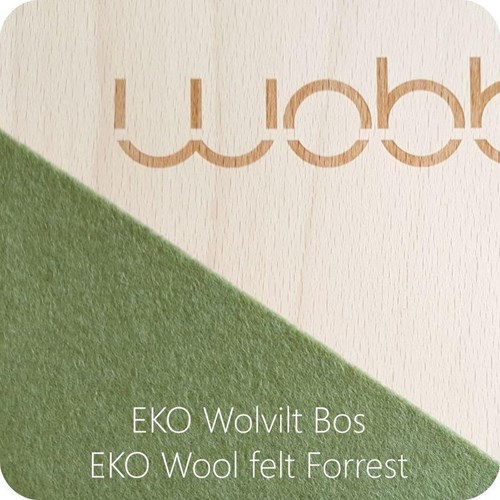 Wobbel Starter Natur lackiert Filz Wald-3