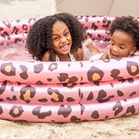 Swim Essentials Kinderpool Leopard Print rosa-gold 150 cm aufblasbar-2