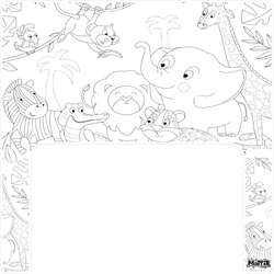 Matta - Jungle Explorer Malunterlage für Ikea Antilop Kinderstuhl Silikon