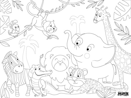 Matta Kids - Jungle Explorer - Herbruikbare Kleur- en Veegplacemat