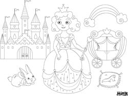 Matta Kids - Prinses kasteel - Herbruikbare Kleur- en Veegplacemat