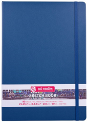 Talens Skizzenbuch A4 Hardcover 80 Blatt Marineblau 140 g Gummiband