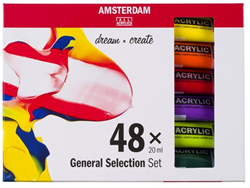 Bruynzeel Acrylfarben Set Malen 48 Farben 20ml Amsterdam