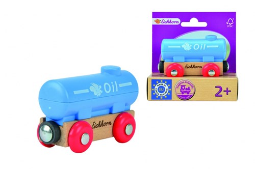 Eichhorn Holz Eisenbahn Tankwaggon - Spielzeug Zugwagen FSC