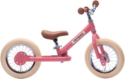 Trybike Laufrad Steel Vintage Pink - Zweirad für Kinder