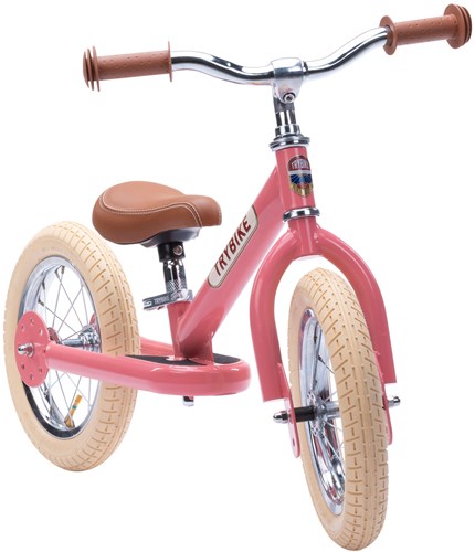 Trybike loopfiets Steel vintage roze - tweewieler