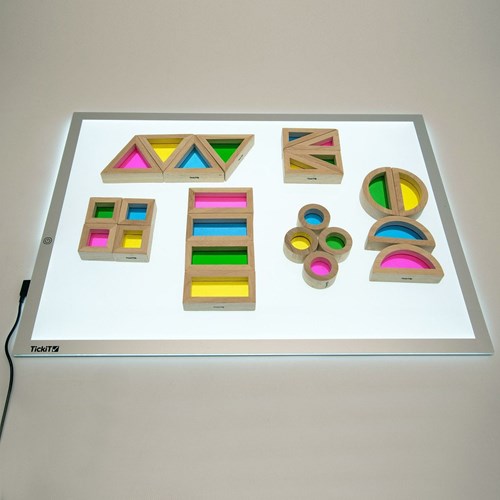 TickiT Regenbogen Bausteine Set - Holzspielzeug 24-teilig-2