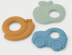 TickiT sensorische Beißringe Silikon Spielzeug - 3er Set - Mehrfarbig