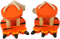 BigJigs Holzstelzen - Tiger Design für Kinder