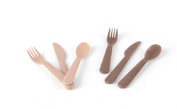 Dantoy Besteckset Baby BIOplastik Sand Mokka 6-teilig nachhaltig
