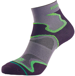 1000 Mile Sportsocken Fusion Anklet Herren Baumwolle Grau-Grün Größe 39-42 Running