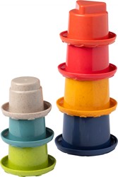Tolo Bio Spielzeug Stapelbecher Baby Regenbogen 7 Stück