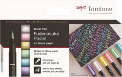 Tombow Brushpen Set - Fudenosuke Pastellfarben 6-teilig Handlettering