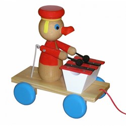 Miva Nachzieh-Ente Spielzeug mit Xylophon - buntes Lernspielzeug