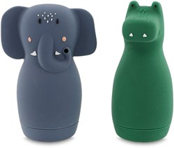 Trixie Badespielzeug Silikon spritzende Tiere Mrs. Elephant & Mr. Crocodile