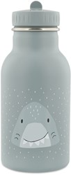 Trixie Edelstahl Trinkflasche für Kinder - Mr. Shark - 350ml - Blau - Auslaufsicher