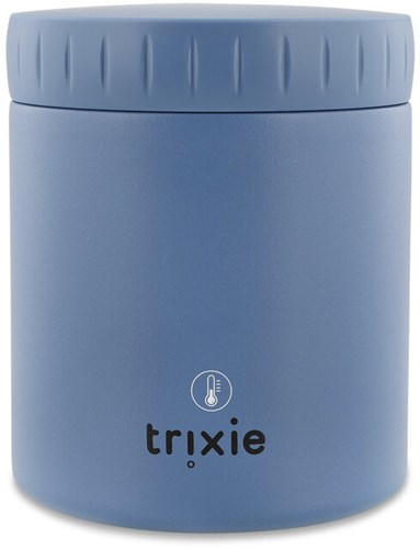 Trixie Thermos Lebensmittelbehälter für Kinder - Mrs. Elephant - 350ml - Edelstahl - Blau