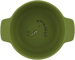 Trixie Silikon Schüssel Mr. Dino - Kindergeschirr grün - langlebig und sicher